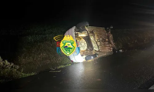 Capotamento de veículo em Rolândia gera preocupação