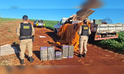 Caminhão abandonado no Vale do Ivaí é encontrado com 88 kg de maconha