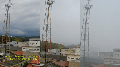 Tempestade em Cajamar: Imagens assustadoras revelam a chegada do temporal em SP