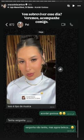 Ana Castela é criticada pelo pai após compartilhar música polêmica