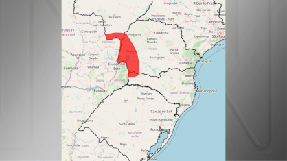 Alerta vermelho para chuvas intensas no Sul do Brasil nesta sexta-feira