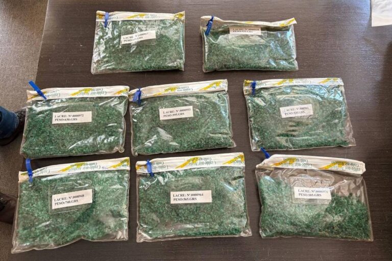 Esmeraldas apreendidas na operação contra o Grupo Fit em Campinas
