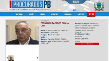 Justiça mantém prisão domiciliar de pediatra condenado por estupro de crianças na Paraíba