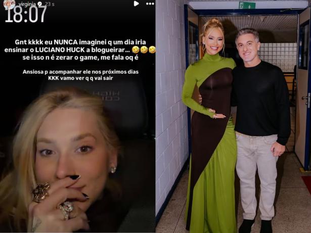Virginia fonseca auxilia Luciano Huck na preparação para quadro no Domingão