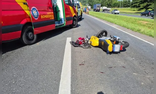 Motociclista é transportado de helicóptero em estado grave após colisão no Contorno Leste