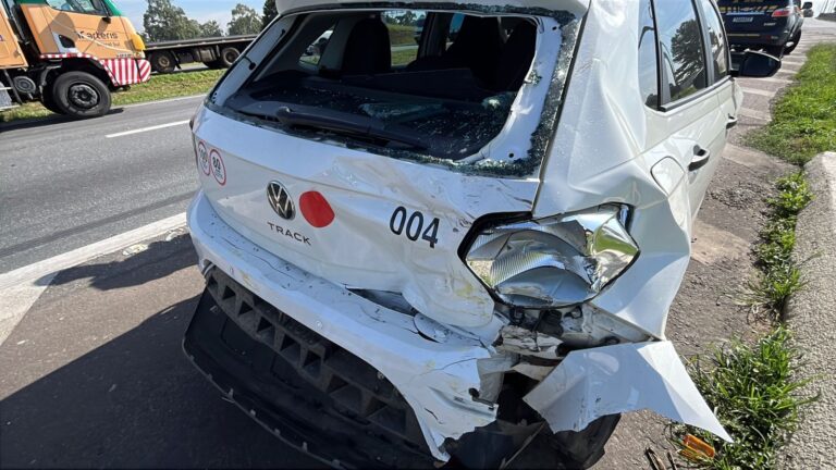 Idoso sofre acidente grave na BR-116 e é levado de helicóptero para hospital