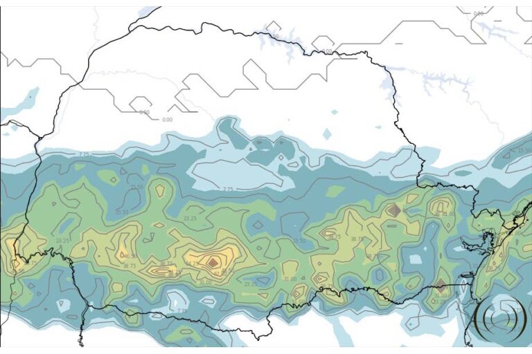 Frente fria avança sobre o Paraná com tempestades, queda nas temperaturas e acumulados de até 70 mm no Sul, Litoral e Oeste do Estado.