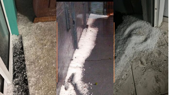 Granizo assusta moradores de Ponta Grossa durante temporal na noite de sábado (7). Vários bairros registraram danos e casas destelhadas. Defesa Civil e Bombeiros atuam na cidade.