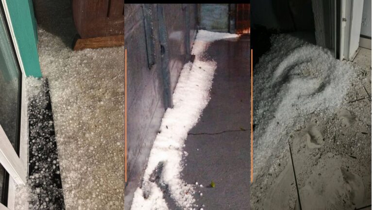 Granizo assusta moradores de Ponta Grossa durante temporal na noite de sábado (7). Vários bairros registraram danos e casas destelhadas. Defesa Civil e Bombeiros atuam na cidade.