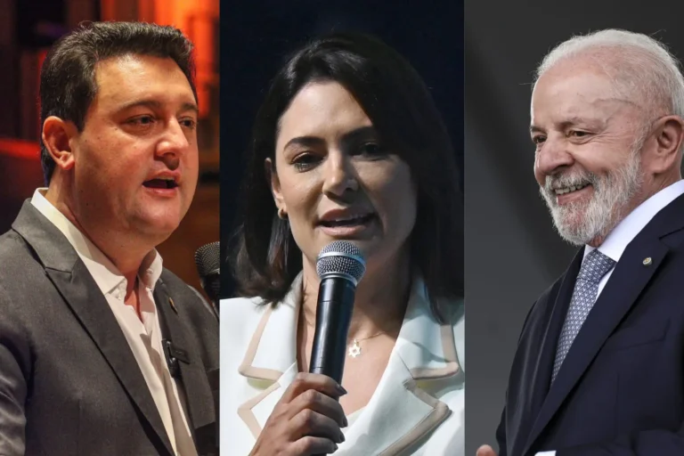 Ratinho Jr. e Michelle Bolsonaro lideram disputa presidencial no Paraná, segundo pesquisa da Neokemp. Lula aparece atrás nos dois cenários simulados.