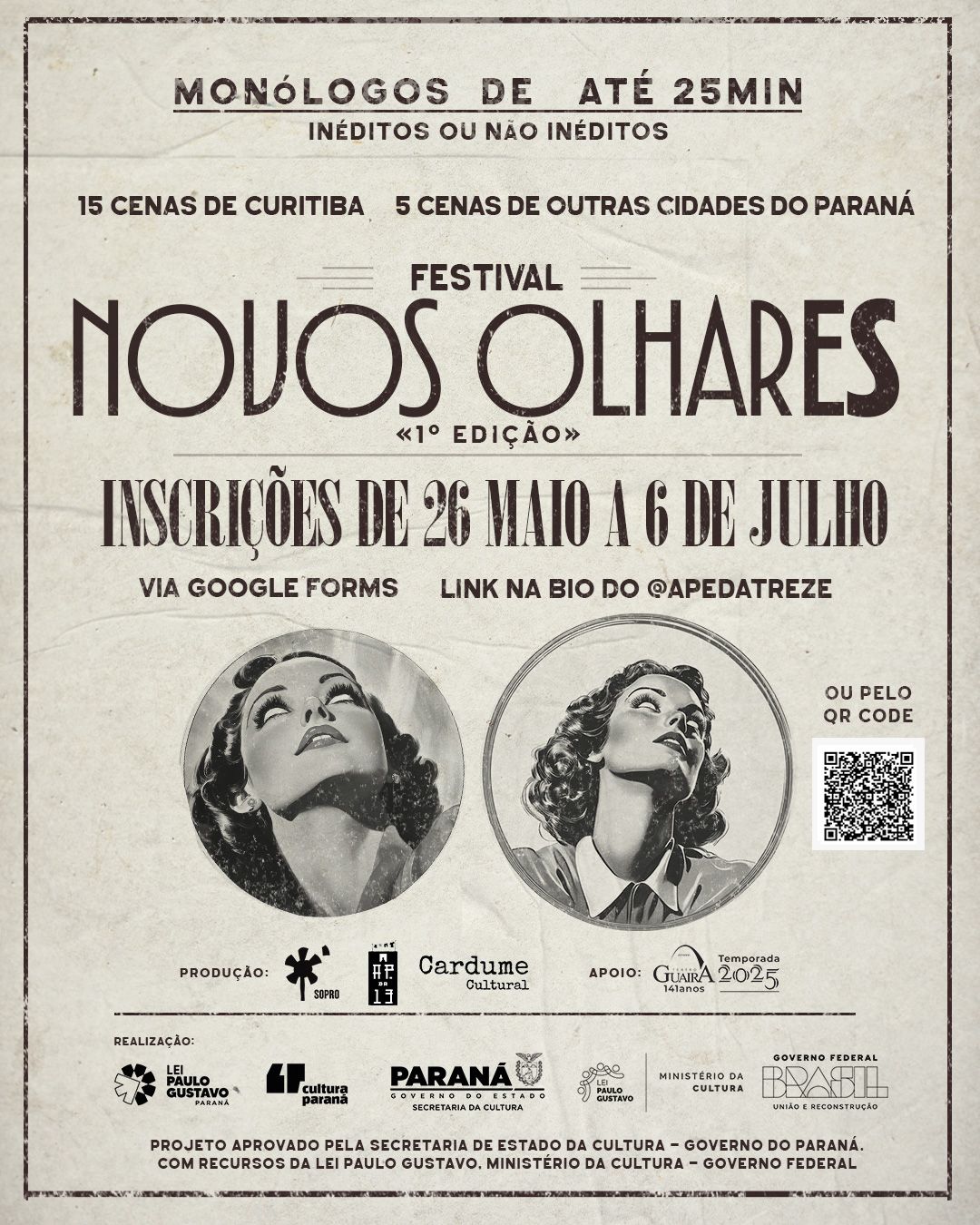 Festival Novos Olhares valoriza artistas emergentes do Paraná com apoio da Lei Paulo Gustavo