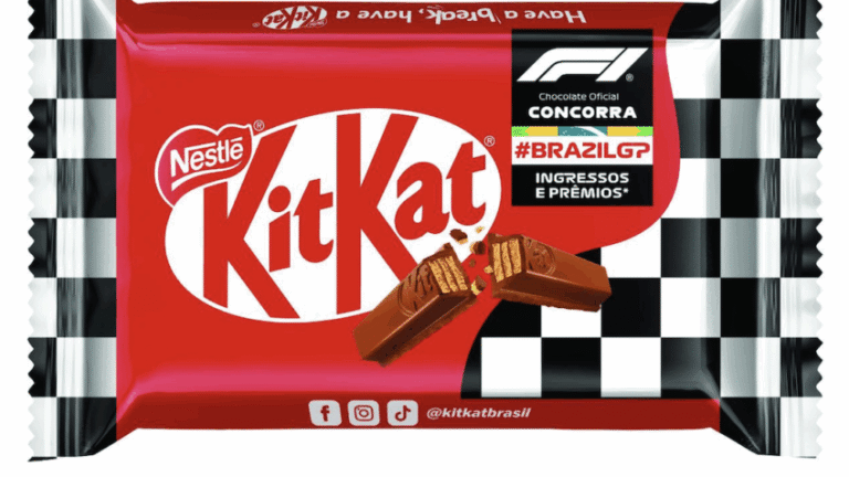 KitKat apresenta embalagem comemorativa inspirada na Fórmula 1