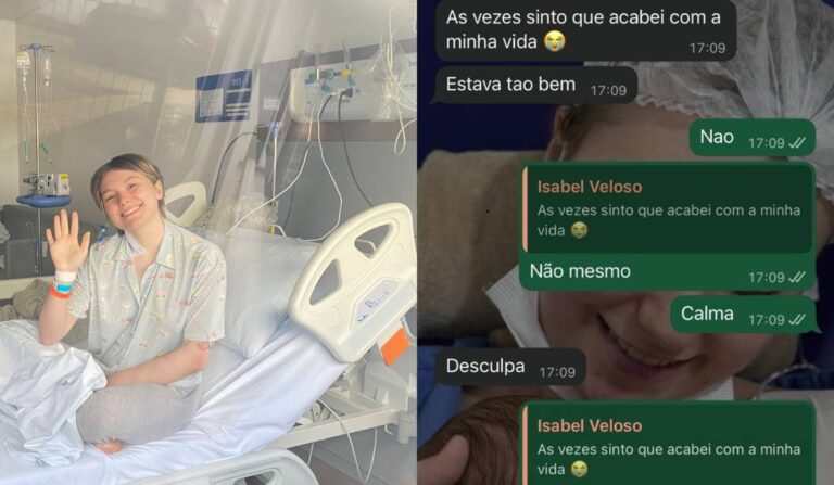 Isabel Veloso desabafa com o pai antes de internação na UTI