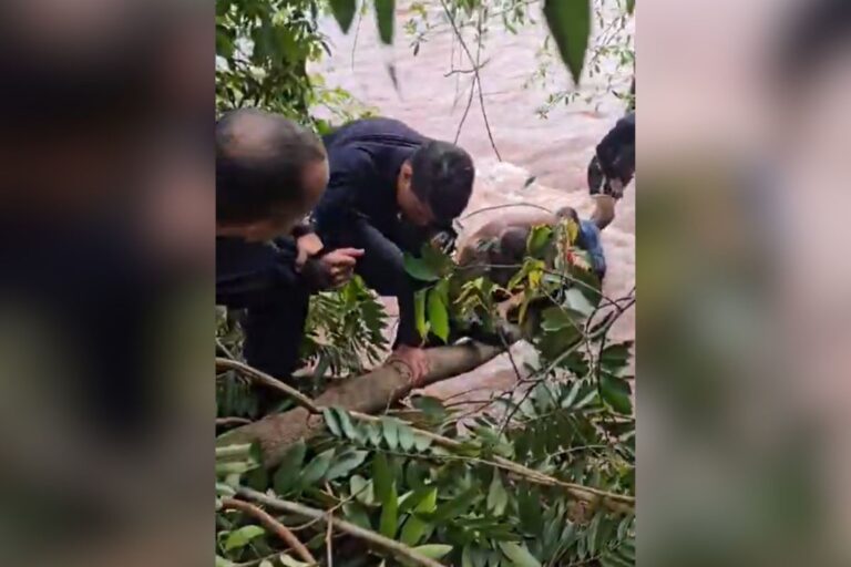 Policiais salvam criança de tromba d'água em rio de MT