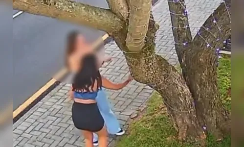 Vandalismo em Curitiba: decoração natalina é destruída por garotas