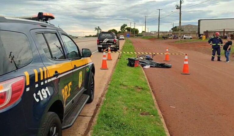 Adolescente morre em colisão entre moto e caminhão no Paraná