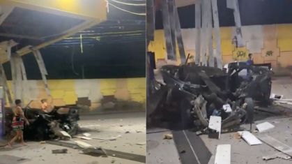 Explosão de carro em posto de gasolina causa feridos em São Gonçalo
