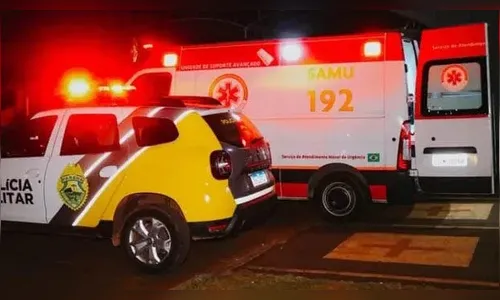 Homem em surto danifica ambulância do Samu em Ivaiporã