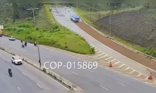 Caminhão de 17 toneladas evita acidente em BH com área de escape
