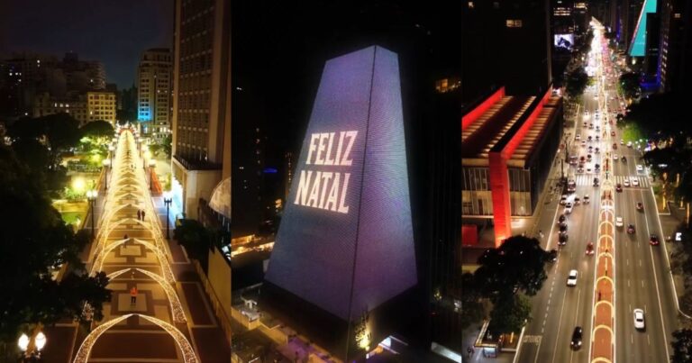 Iluminação especial das cidades encanta no Natal 2025