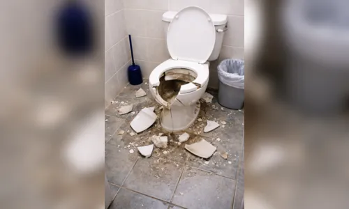 Homem sofre lesões graves após vaso sanitário quebrar em restaurante