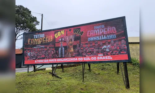 Outdoor do Flamengo em Jandaia do Sul celebra conquistas recentes