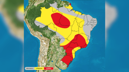 Frente fria traz chuvas intensas ao sul do Brasil
