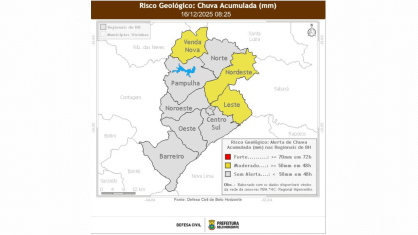 Belo Horizonte em alerta para deslizamentos de terra