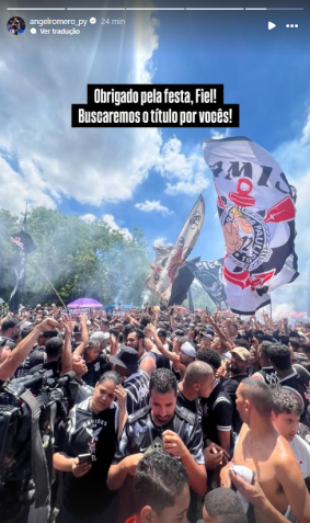 Torcida do Corinthians faz festa antes da final da Copa do Brasil