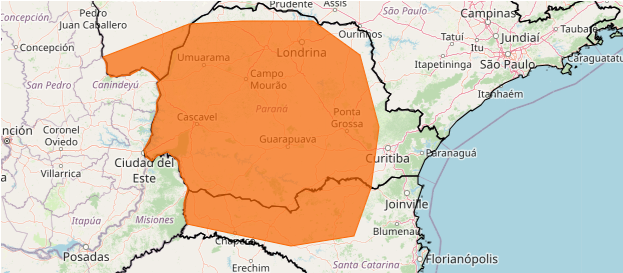 Alerta de tempestades atinge 352 cidades do Paraná nesta sexta-feira