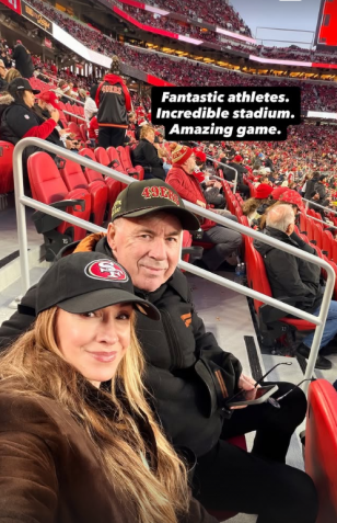 Carlo Ancelotti assiste a jogo da NFL e compartilha experiência incrível