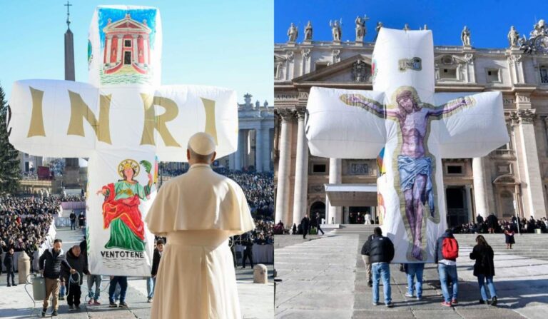 Balão curitibano se destaca no Vaticano em homenagem ao Papa Leão XIV