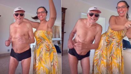 Carlos Alberto de Nóbrega dançou e Virginia reagiu com alegria