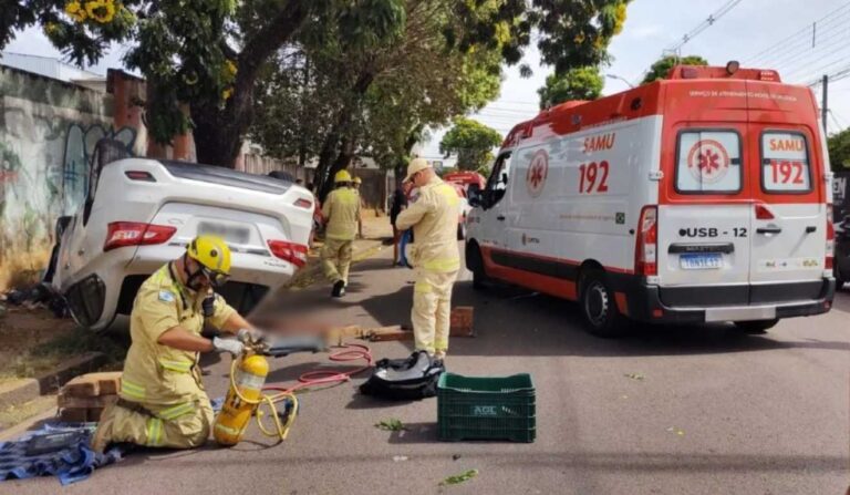 Grave acidente em Curitiba: homem perde braço em capotamento