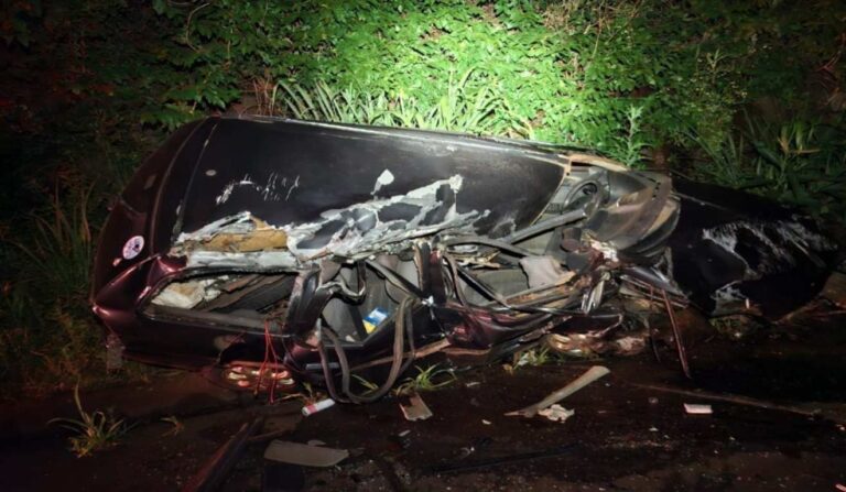 Acidente grave na PR-585: jovem de 20 anos fica ferida