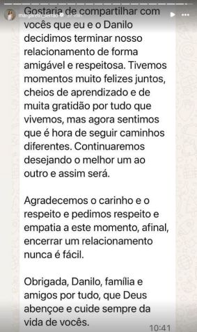Margareth Serrão encerra relacionamento com Danilo Sanfoneiro