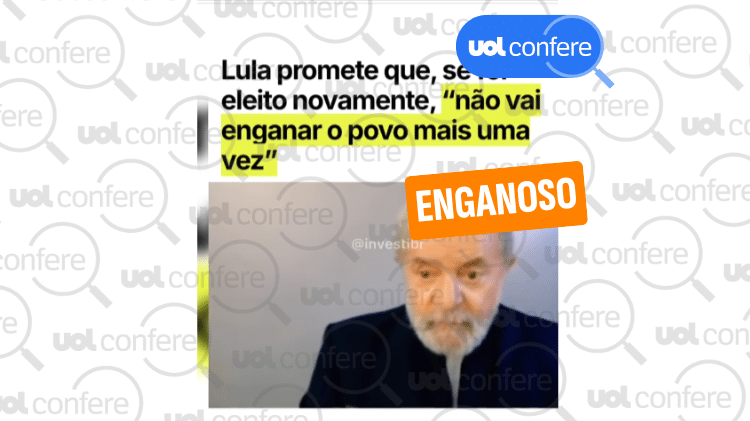 Frase de Lula sobre não enganar o povo é de 2020 e mal interpretada