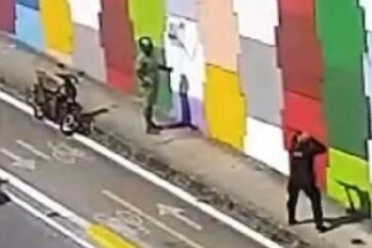 Motociclista é preso por pichar viaduto em Fortaleza