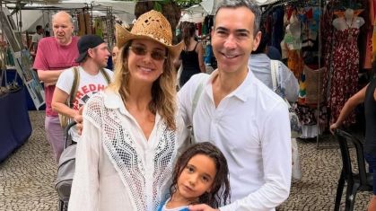 César Tralli aproveita passeio em Ipanema com família após mudança para o Rio