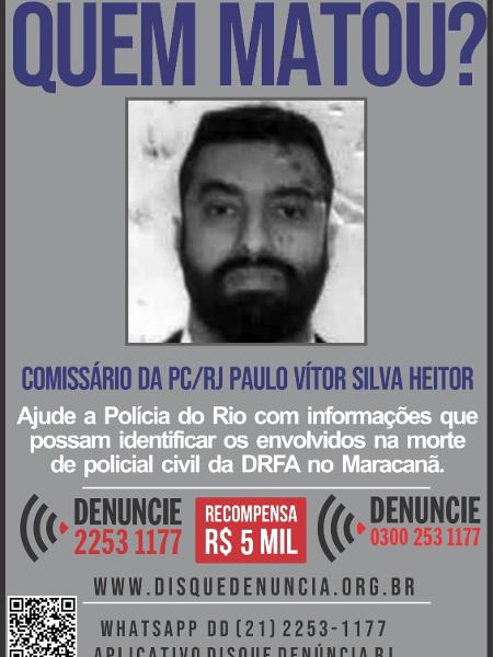 Disque denúncia anuncia recompensa para achar suspeitos de matar policial no RJ