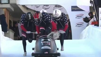 Equipe americana de bobsled sofre acidente por erro na largada