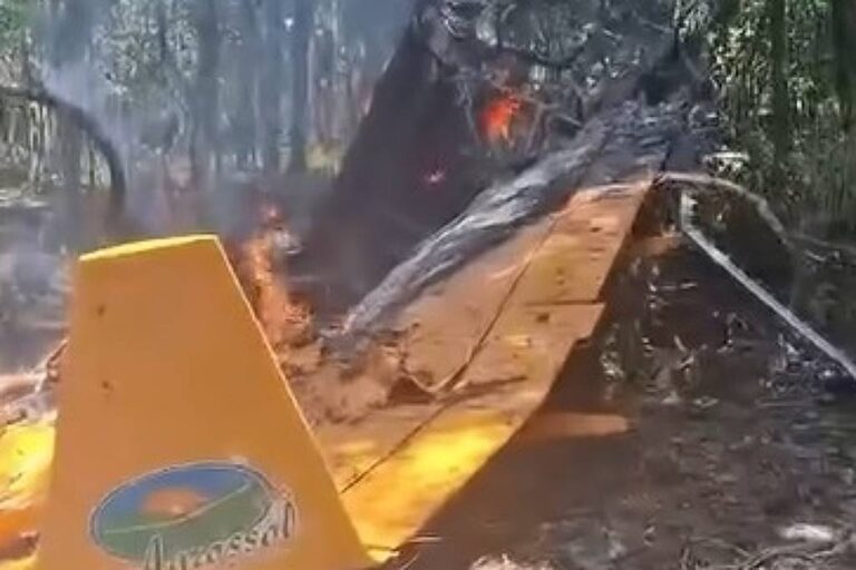 Avião monomotor cai no interior de sp e piloto sobrevive a acidente