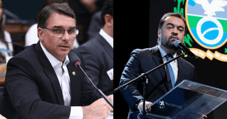 Castro busca apoio de Flávio Bolsonaro para nome no mandato-tampão do Rio