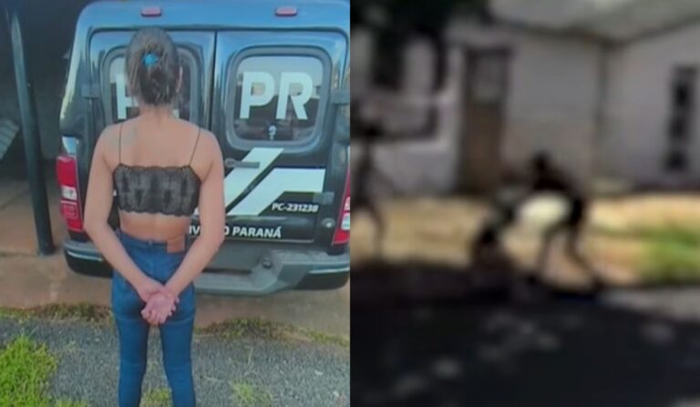 Mãe agride filhas adolescentes em via pública e é presa no Paraná