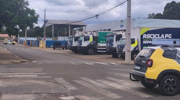 Suspeita de bomba paralisa caminhões da coleta de lixo em Ponta Grossa