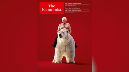 Trump sem camisa na capa da The Economist destaca crise na Groenlândia