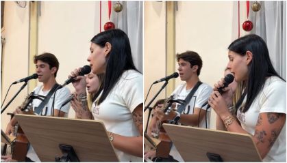 Momentos de fé e música no coral da igreja com Ana Castela