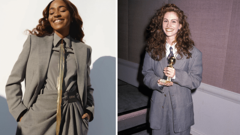 Terno de Julia Roberts redefine estilo no Globo de Ouro 1990