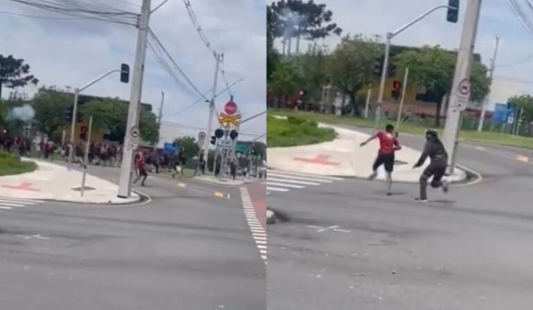 Briga de torcedores marca dia de Atletiba em terminais de Curitiba
