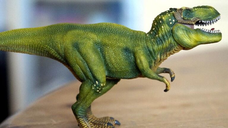 Dinossauro de brinquedo provoca processo entre crianças no Canadá